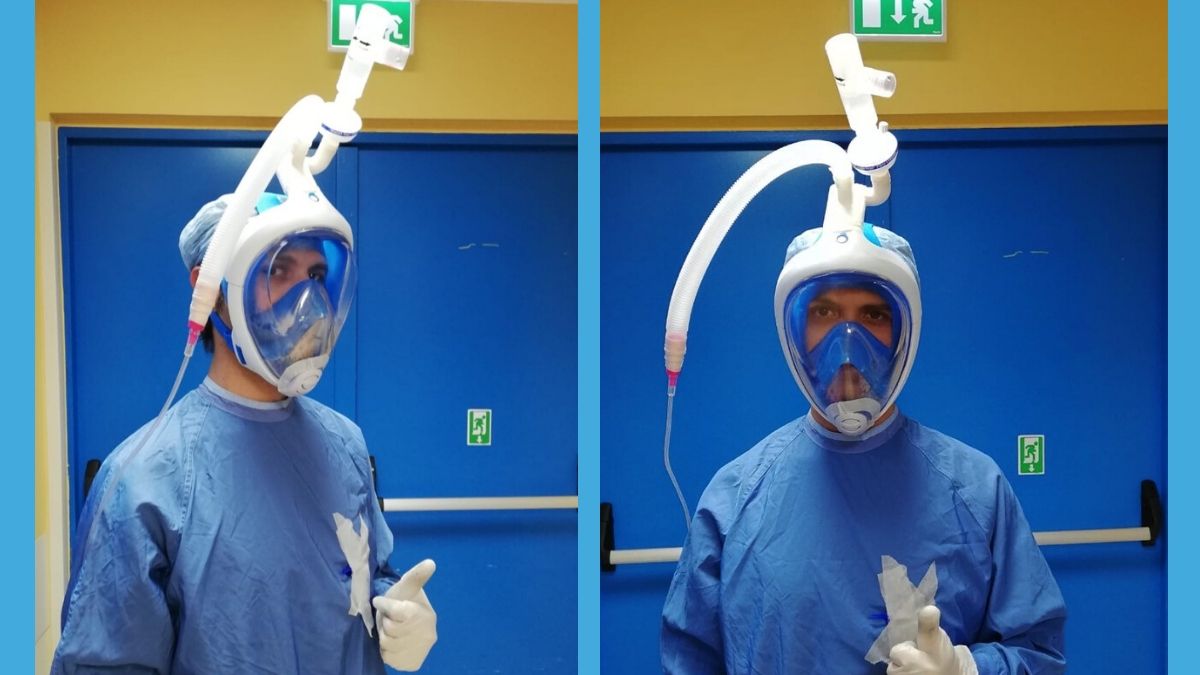Maria Pia Hospital: maschere da snorkeling trasformate in respiratori